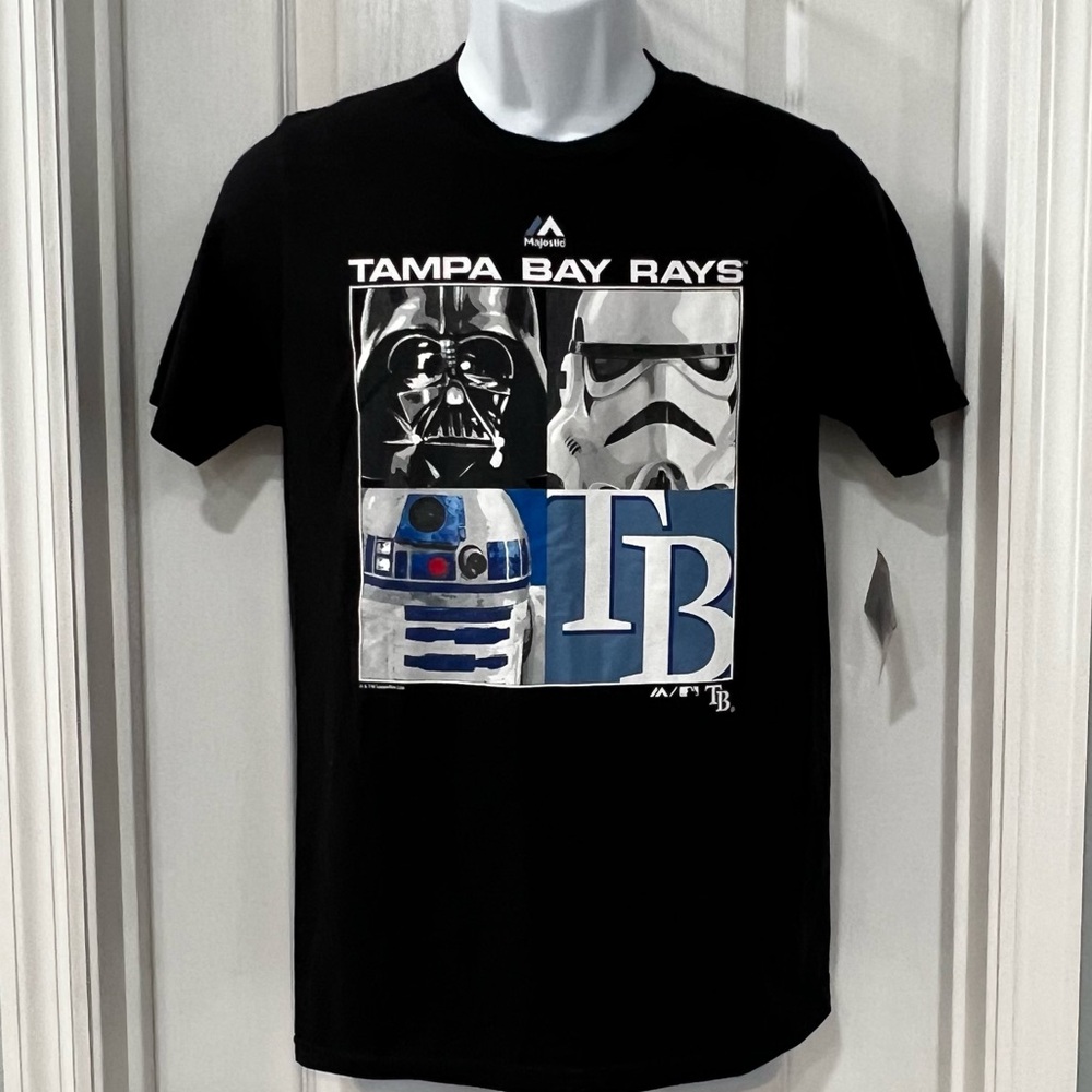 Authentic MLB Tshirt Tampa Bay Rays Kids Size Large